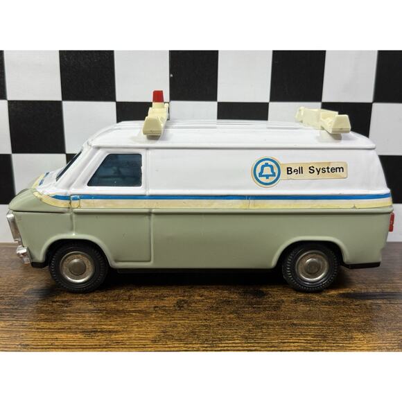 Vintage BELL SYSTEM TELEPHONE Van Toy BANK Western Stamping Corp W Stopper - Picture 6 of 11